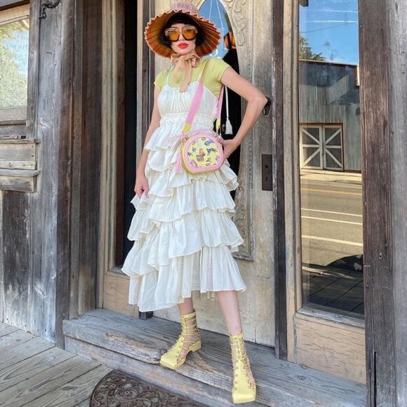 VHNY Vivienne Hu Lemon Studded Leather Straps Ankle Boots 7 - Picture 4 of 16